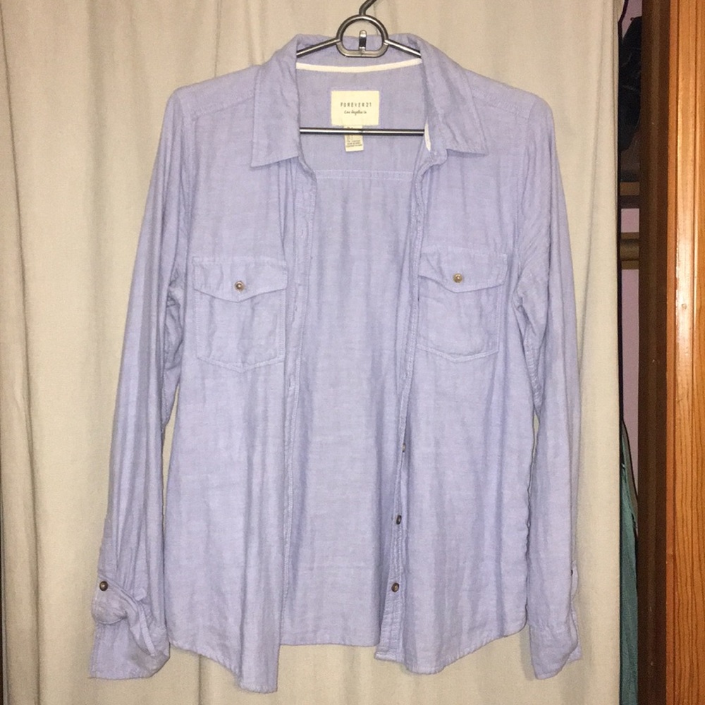 Blue button up
